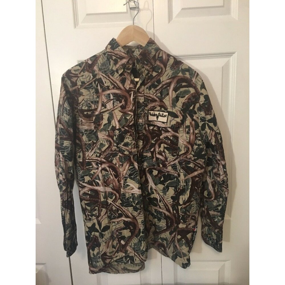 Hidden Antler Men's Sz S Camo Long Sleeve Vented‎ Back Cotton Hunting Shirt
